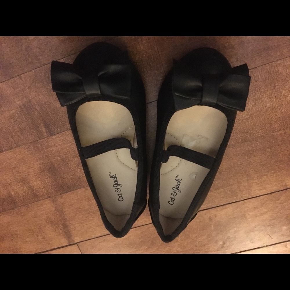 Cat & Jack Toddler Girl Shoes Size 6 Black